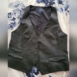 GAP Charcoal Pinstripe Vest